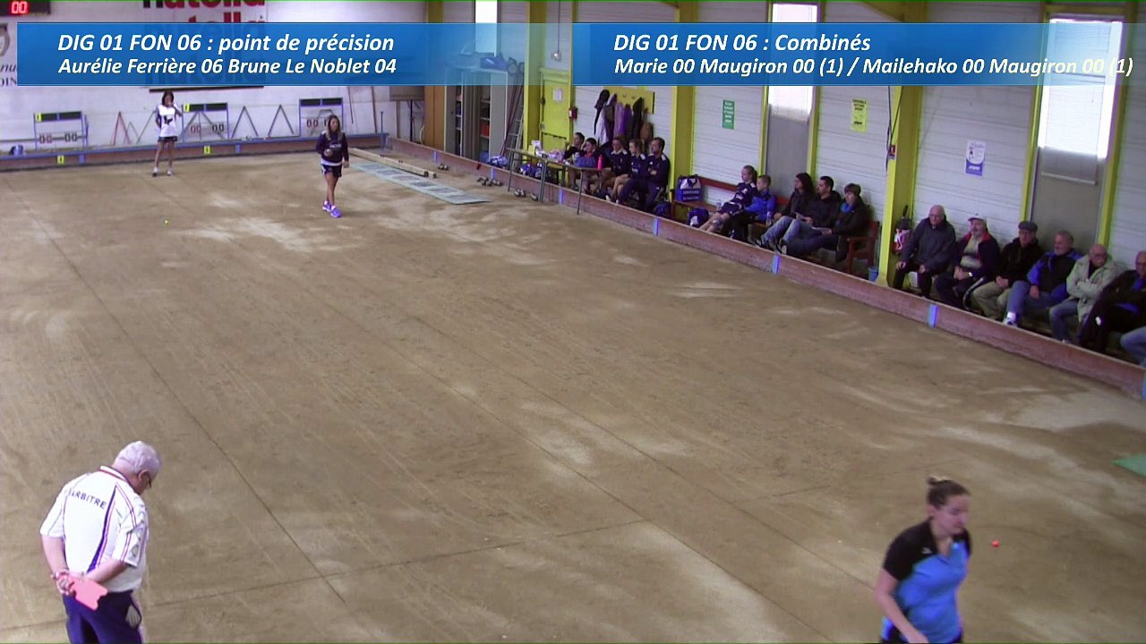 Second tour, point de précision, Club Elite féminin, J2, Digoin contre Fontaine, Sport Boules, saison 2016-2017