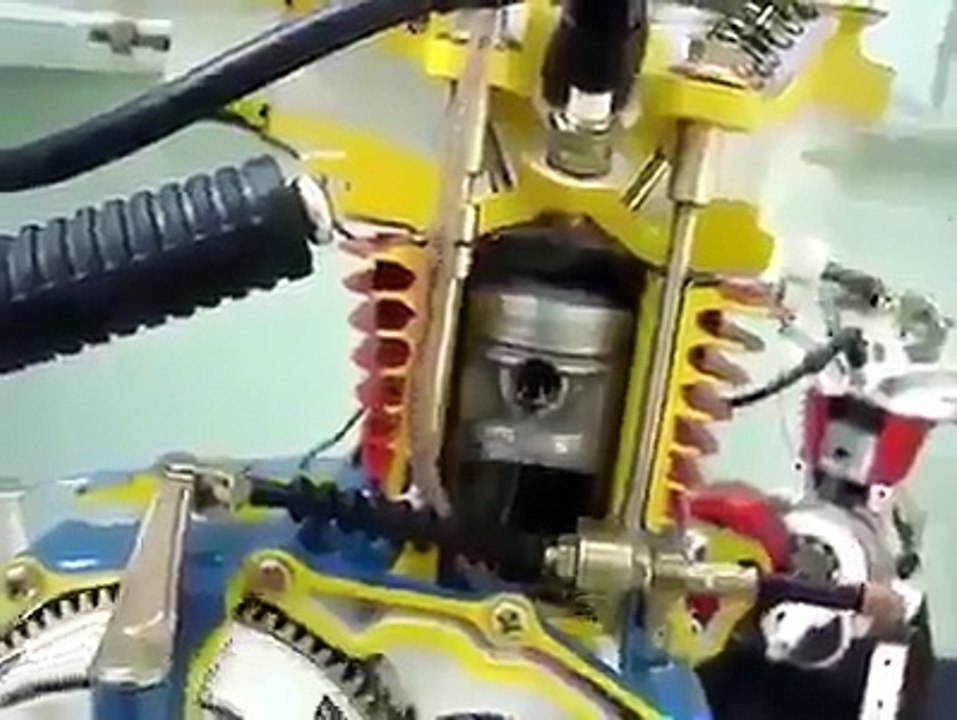 Great way to see inside a Four Stroke engine working process...