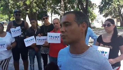 Cubanos en La Habana apoyan a Donald Trump.