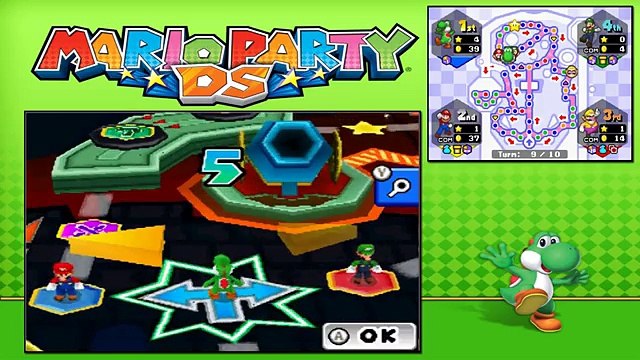 Mario Party DS - Story Mode - Part 40 - Bowsers Pinball Machine (2/2) (Yoshi) [NDS]