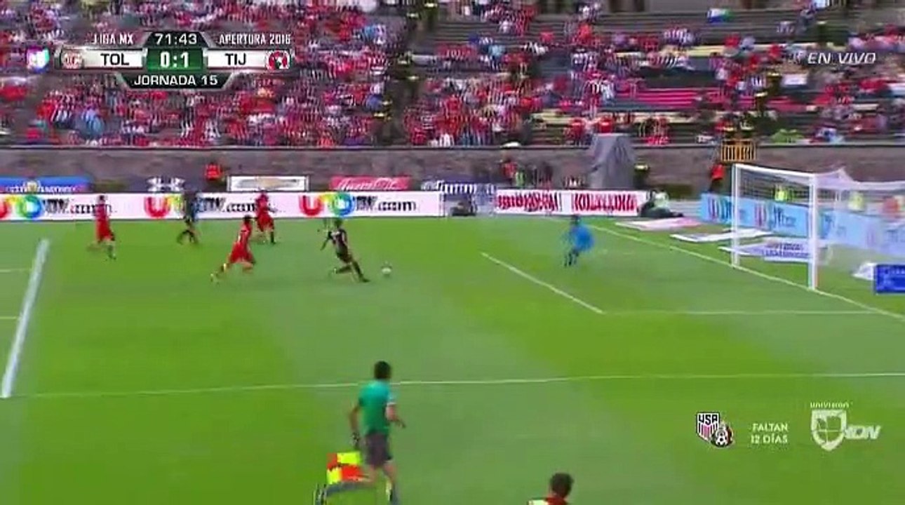 0-1 Gabriel Hauche Goal - Deportivo Toluca vs Club Tijuana - Mexico Liga MX 30.10.2016 HD