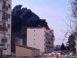 explosions sur un immeuble à lunéville. Gas explosion in france