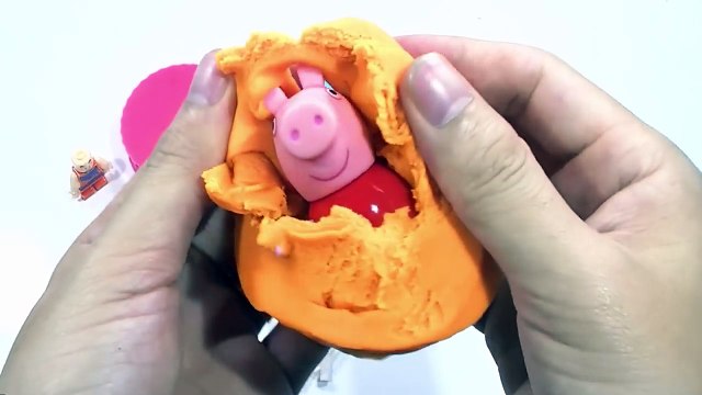 PLAY DOH Kinder Surprise Eggs!!! - PEPPA PIG Español surprise minions hello kitty toys-u3EL8xSM-TM