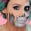 Halloween Melting Skeleton Makeup - How To Do Halloween Makeup - Halloween Makeup Tutorial