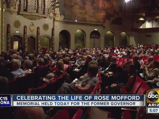 Memorial held for late Arizona governor Rose Mofford