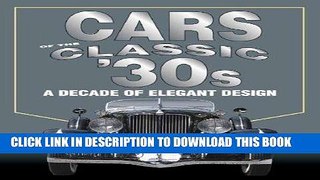 Best Seller Cars of the Classic 30 s Free Read