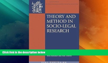Big Deals  Theory and Method in Socio-Legal Research (OÃ±ati International Series in Law and