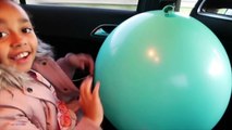 Giant Balloon Toy Surprise Stuck In Our Car - Disney Fashems - Blind Bag Toy Opening