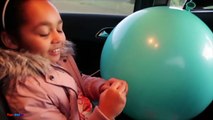 Giant Balloon Toy Surprise Stuck In Our Car - Disney Fashems - Blind Bag Toy Opening