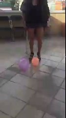 SALINA POPPING TINNY BALLOONS WITH HUGE HEELS