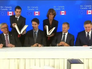 ইউরোপীয় ইউনিয়নের সঙ্গে কানাডার মুক্ত বাণিজ্য চুক্তি সাক্ষর