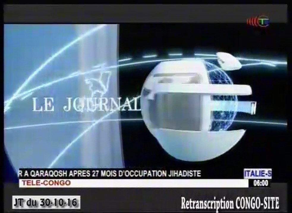Journal de 20h TVCongo du dimanche  30 octobre 2016 -By Congo-Site