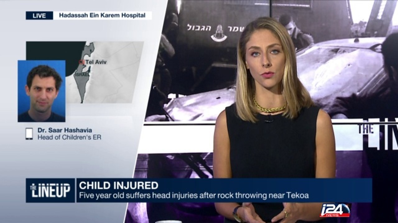 Dr. Saar Hashavia, the Head of children's ER at Hadassah on 5 year old boy wounded in rock throwing attack