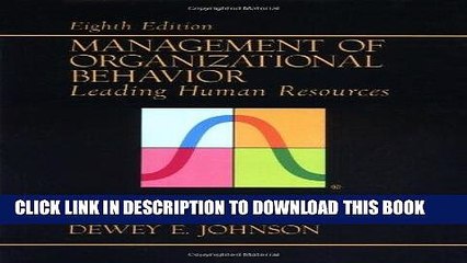 [PDF] Management of Organizational Behavior: Leading  Human Resources (8th Edition) Popular Online