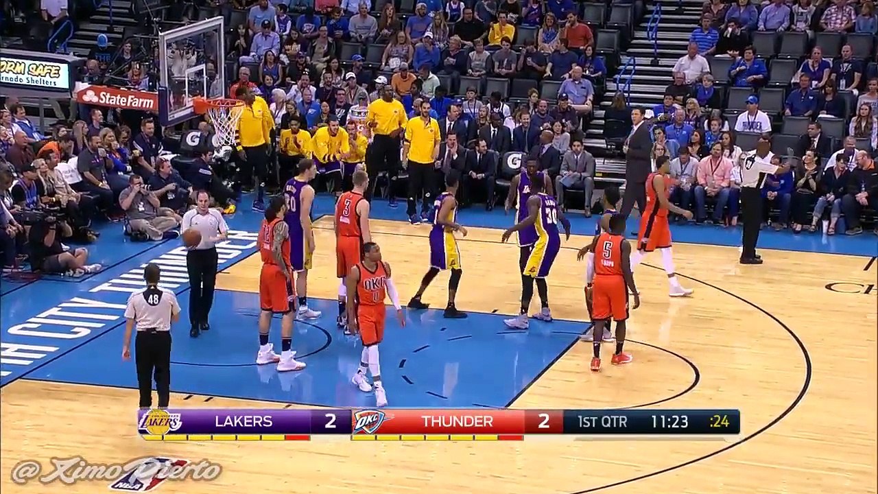 LA Lakers vs Oklahoma City Thunder Full Game Highlights October 30 2016 2016 17 NBA Season 1