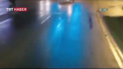 Otobüs kıza böyle çarptı