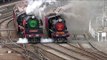 Two Steam Trains Depart Southern Cross Station for Vintage Celebration