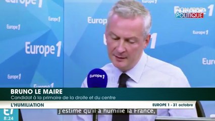 Bruno Le Maire accuse François Hollande d'avoir ‘’humilié la France’’