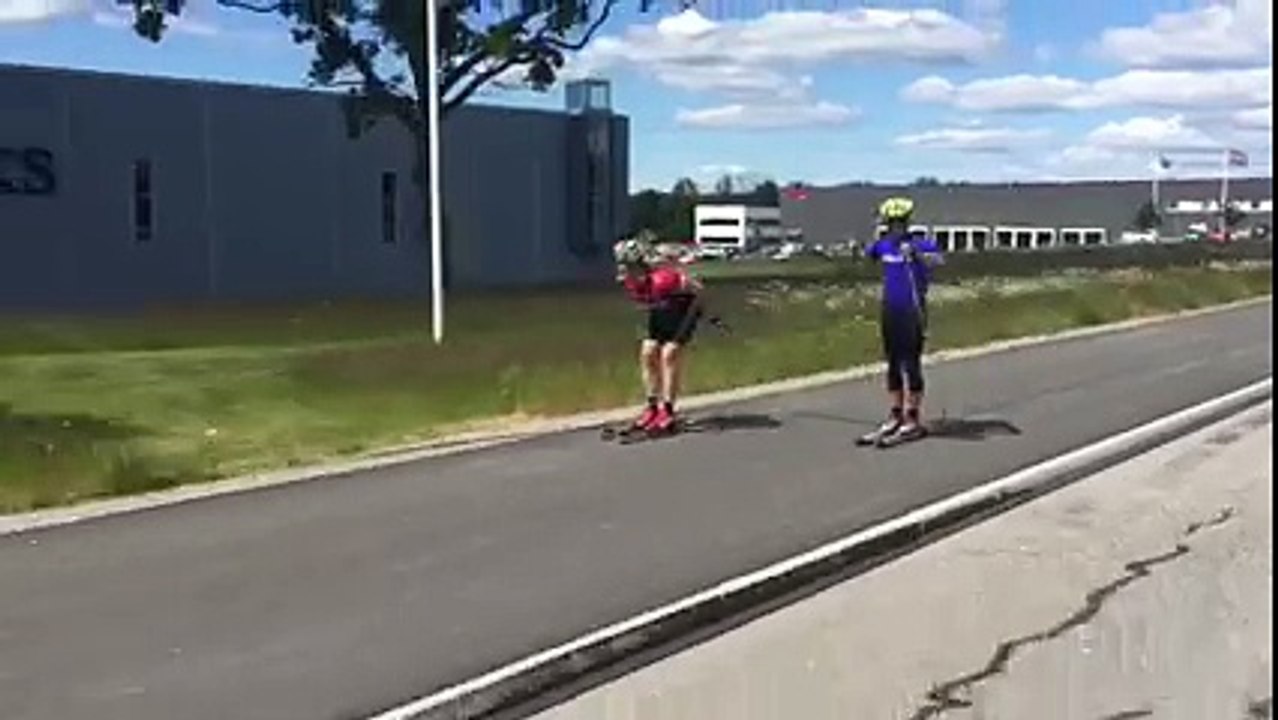 Faceplant en rollerski