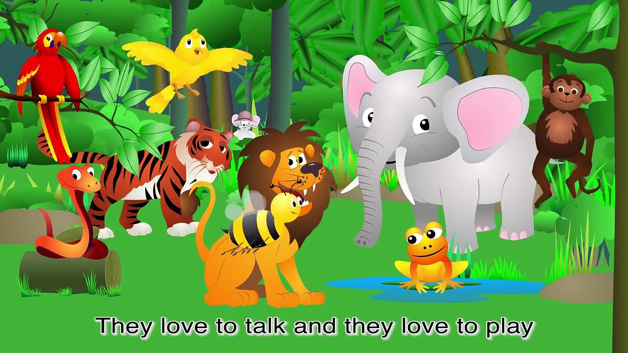 Learning Jungle Animals - Jungle Animals Names and Sounds 