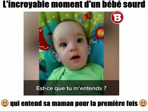 L'incroyable moment d'un bébé sourd qui entend sa maman pour la première fois...