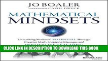 Best Seller Mathematical Mindsets: Unleashing Students  Potential through Creative Math, Inspiring