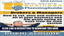 ee Read] Coach Cheri s Business Planning Guide for Real Estate Brokers and Managers: How to set,