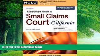 Big Deals  Everybody s Guide to Small Claims Court in California  Best Seller Books Best Seller