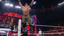 John Cena and AJ Lee kiss after Cena s victory over Dolph Ziggler Raw  Nov