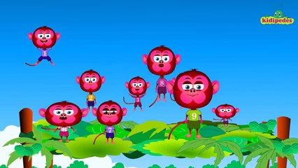 Ten Little Monkeys Jumping On The Bed - Popular Nursery Rhyme Collection I Children Songs