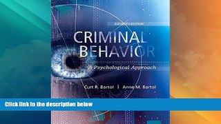 Must Have PDF  Criminal Behavior: A Psychological Approach (11th Edition)  Full Read Best Seller