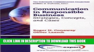 ee Read] Communicating Business Responsibilty: Strategies, Concepts and Cases For Integrated