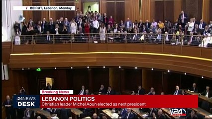 Christian leader Michel Aoun elected as next president