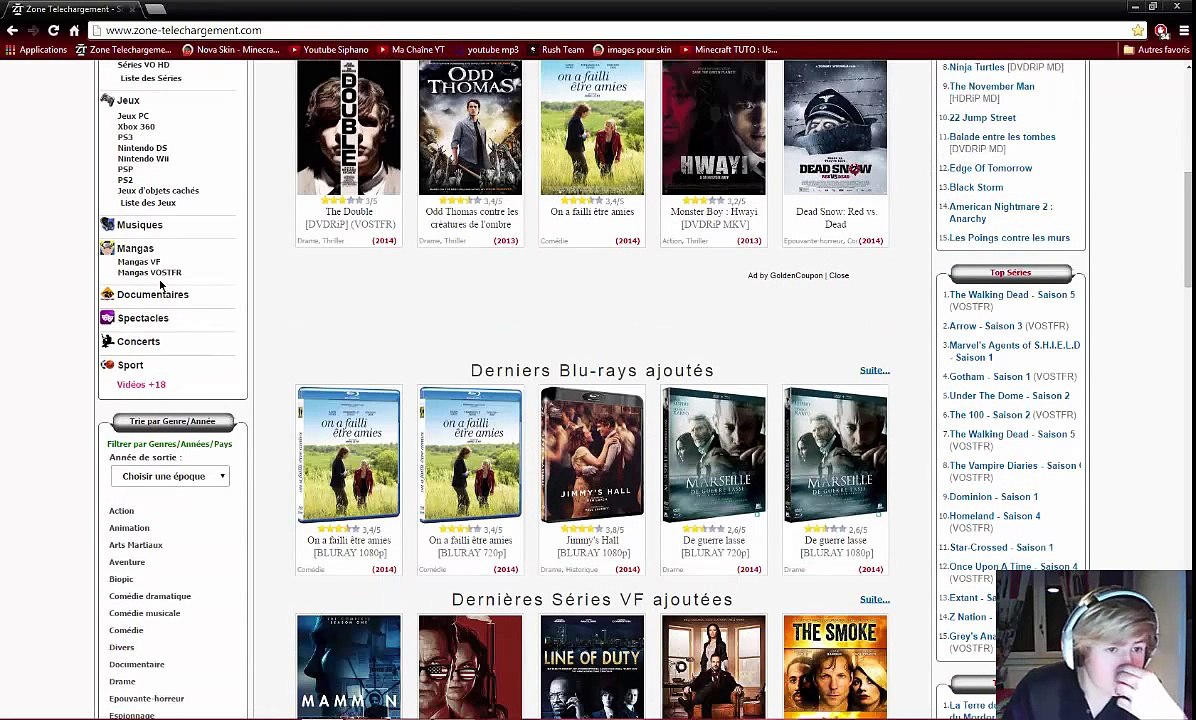 TUTO comment télécharger des films, séries, dessin animés, mangas GRATUIT !!! (facecam)