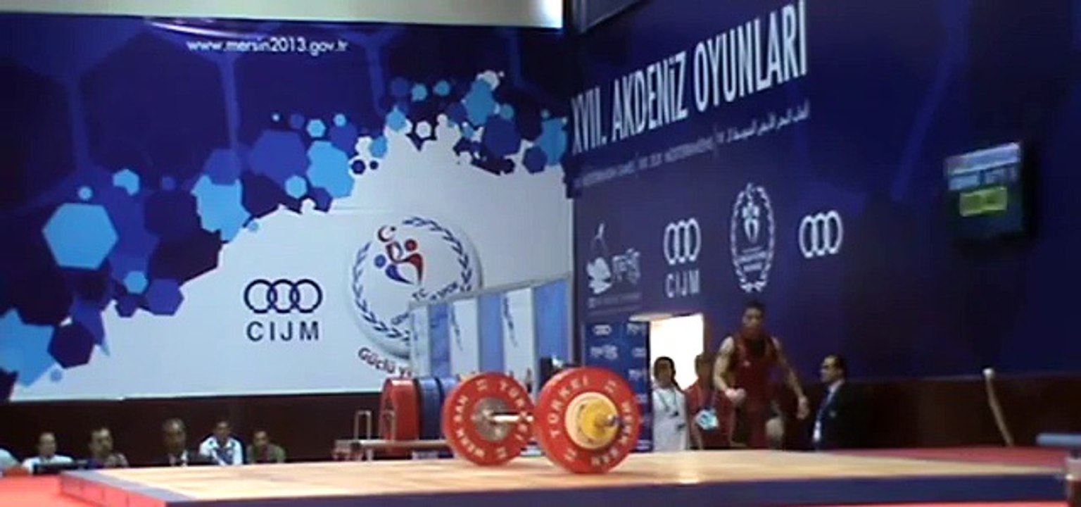 kerem ben hnia haltérophilie tunisien 138 kg arraché au jeux medeterrainnien turkey 2013