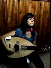 Playing the harp very good