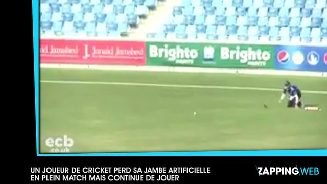 Un joueur de cricket perd sa jambe artificielle en plein match mais continue de jouer (vidéo)