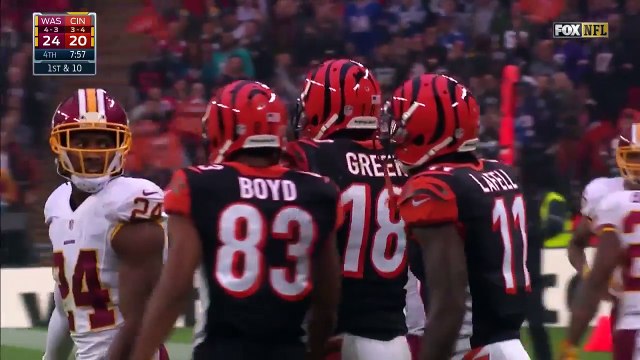 A.J. Green s Amazing Catch Over Josh Norman & Jeremy Hill s TD Run! Redskins vs. Bengals