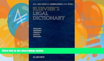 Books to Read  Elsevier s Legal Dictionary: In English, German, French, Dutch and Spanish  Full
