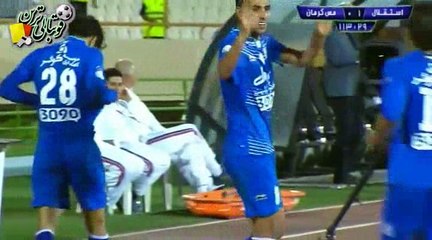 گل اول بازی استقلال و مس‌کرمان