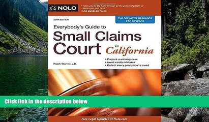 READ NOW  Everybody s Guide to Small Claims Court in California (Everybody s Guide to Small Claims