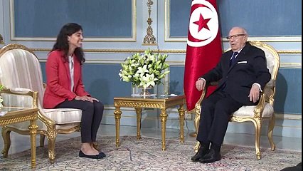 Nourane Houas accueilli par le president Béji Caïd Essebsi