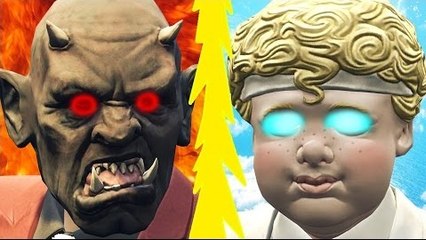 KWEBBELKOP-ANGELS vs. DEMONS! (GTA 5 Funny Moments)