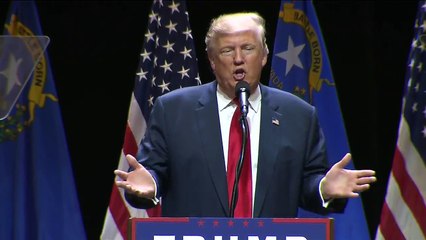 Video herunterladen: Trump says Clinton wants to increase number of Syrian refugees 'pouring into' U.S.