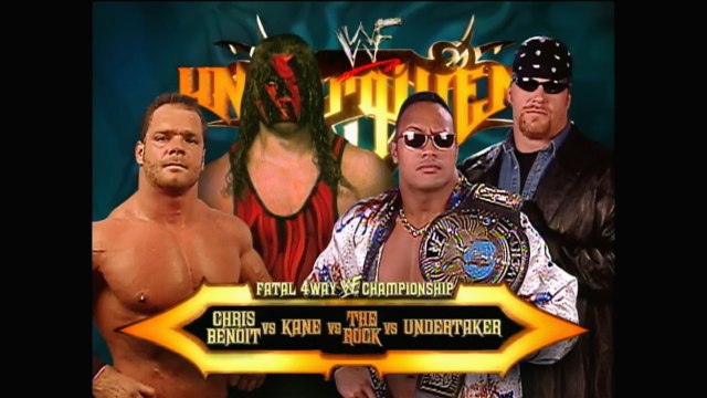 Unforgiven 2000 rock vs kane vs undertaker vs benoit