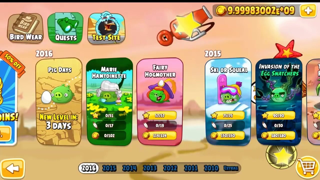 Angry Birds Seasons Marie Hamtoinette All levels