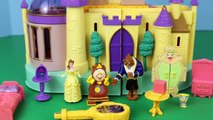 Beauty and The Beast Belle Disney Princess Castle Polly Pocket Toy Review DisneyCarToys