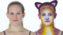 A Lisa Frank-Inspired Leopard Halloween Makeup Tutorial