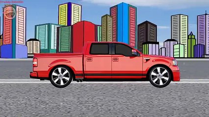 Детские машинки. Пикап. Мультик-пазл для самых маленьких