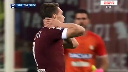 Andrea Belotti Super Shot Misses Post HD - Udinese 0-1 Torino - 31.10.2016
